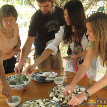 making dumplings