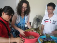 Making Zongzi.