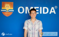 Welcome to Geoan from USA to study at Omeida!
