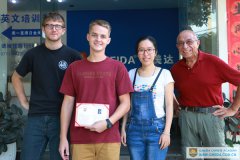 Congratulations to John, Bruno, Liliia and Bernd on completing their Chinese courses at Omeida.